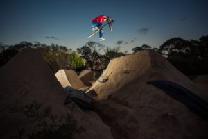 Oliver Kristevic, sunset session, Redhill dirt jumps. Sydney